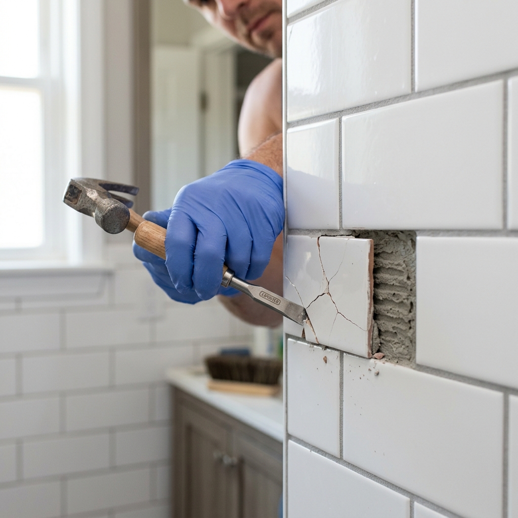 Cómo arreglar un azulejo roto o sueltos sin cambiar toda la pared